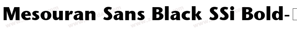 Mesouran Sans Black SSi Bold字体转换